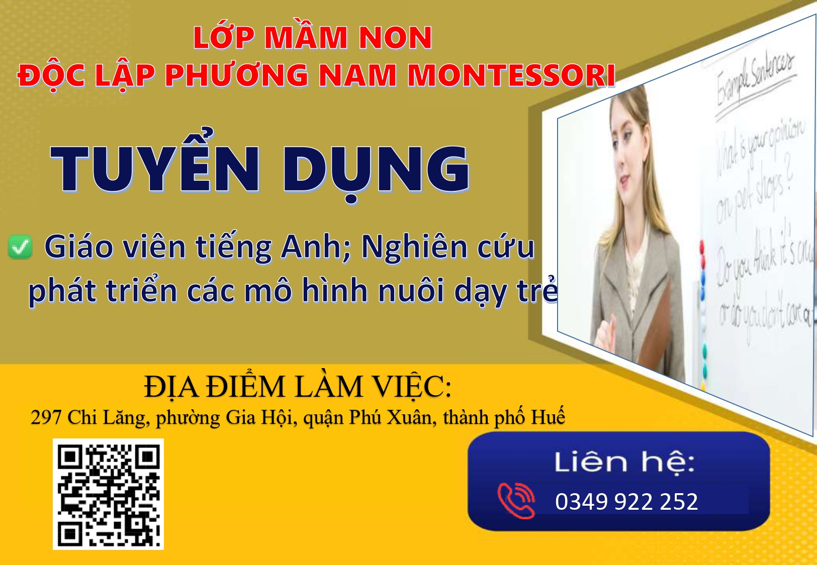LỚP MẦM NON ĐỘC LẬP PHƯƠNG NAM MONTESSORI 